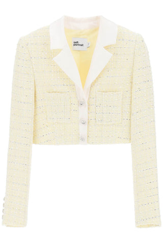 boucle cropped jacket PF23 093J Y YELLOW
