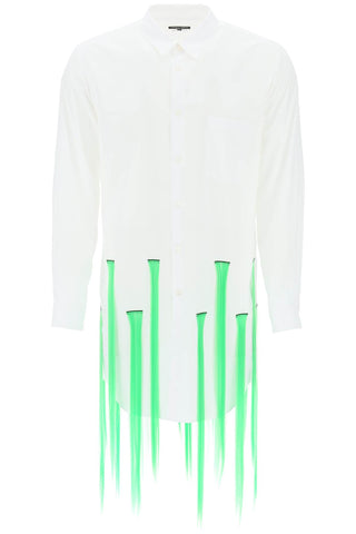 Comme des garcons homme plus shirt with extensions PM B007 WHITE X GREEN