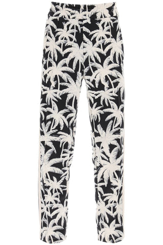joggers with palms print PMCJ020R24FAB002 BLACK OFF WHITE