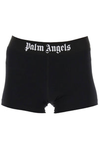 sporty shorts with branded stripe PWVH010S24FAB001 BLACK WHITE