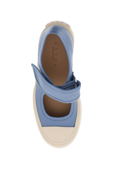 Marni pablo mary jane nappa leather sneakers SNZW003120P2722 OPAL