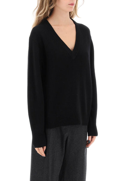 the v cashmere sweater W10910JL BLACK