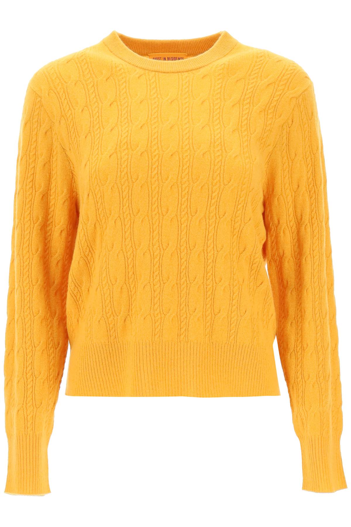 twin cable cashmere sweater W11010CM HONEY