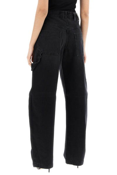 Darkpark audrey cargo jeans with curved leg WTR03 DBK01W100 WASHED BLACK