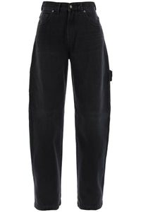 Darkpark audrey cargo jeans with curved leg WTR03 DBK01W100 WASHED BLACK