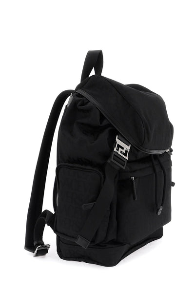 Versace versace allover neo nylon backpack 1009693 1A08705 BLACK RUTHENIUM