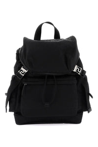 Versace versace allover neo nylon backpack 1009693 1A08705 BLACK RUTHENIUM