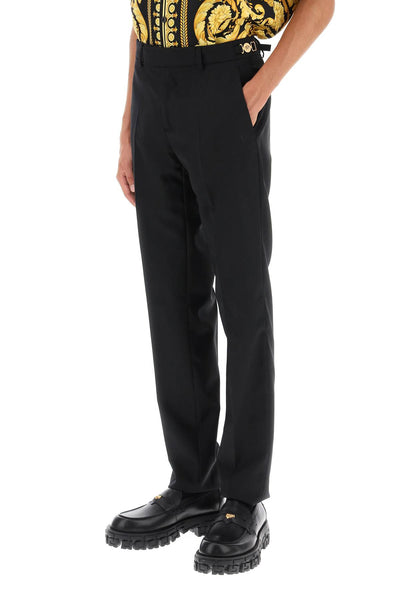 Versace tailored pants with medusa details 1011439 1A07454 BLACK