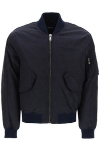 Versace barocco bomber jacket 1013929 1A09826 NAVY BLUE