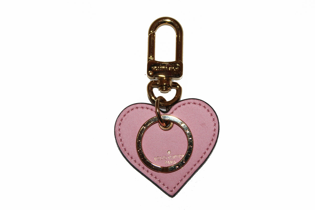 Louis Vuitton Monogram Vernis Heart Bag Charm Key Chain Holder Pink