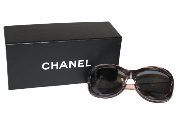 Chanel Beige Quilted Leather Sunglasses 5116-Q