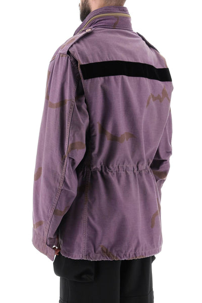 Oamc field jacket in cotton with camouflage pattern 23A28OAX13 CAPOA083 PURPLE