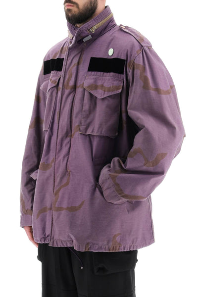 Oamc field jacket in cotton with camouflage pattern 23A28OAX13 CAPOA083 PURPLE