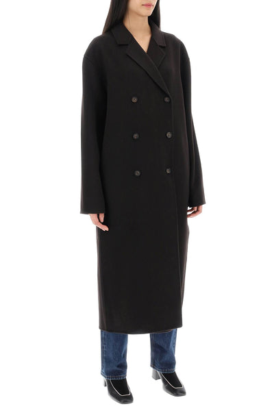 Toteme oversized double-breasted wool coat 241 WRO1011 FB0006 ESPRESSO