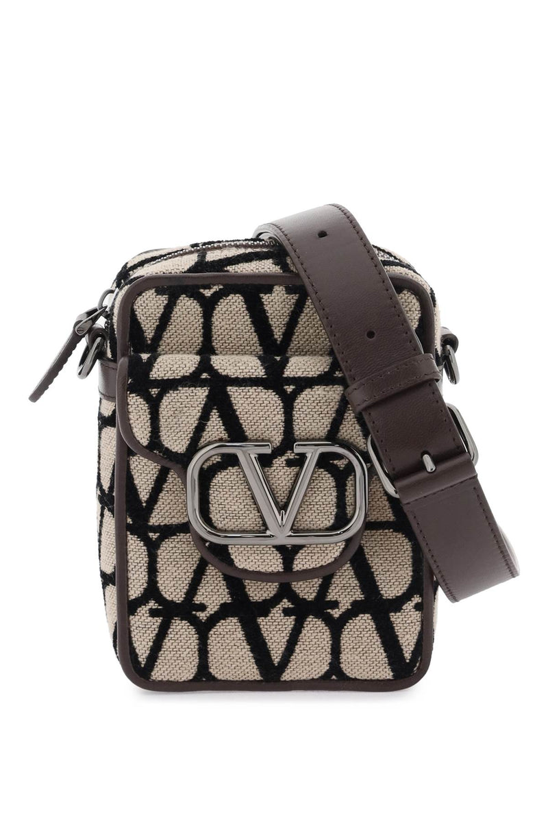 Valentino Loco Vlogo Flap Leather Shoulder Bag Fondant