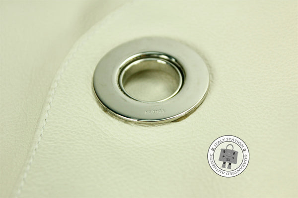HERMES Hermes 221206D4A636 Veau Patine Paletot Ivoire / A6 Leather 36  | Italystation.com - Shop Now at italystation.com