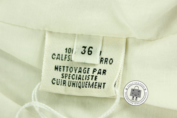 HERMES Hermes 221206D4A636 Veau Patine Paletot Ivoire / A6 Leather 36  | Italystation.com - Shop Now at italystation.com