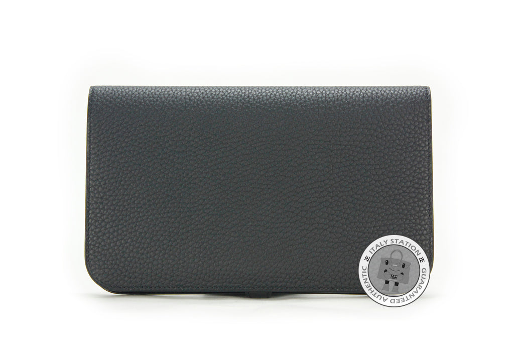 Hermes Dogon Wallet, Stamp Q, Cappucines Color Clemence Leather, Silver  Hardware, with Box