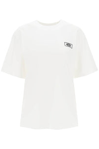 Rotate t-shirt with logo embroidery 700351400 BRIGHT WHITE