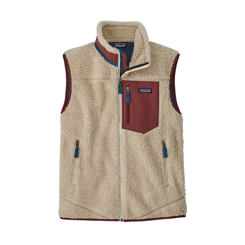 Patagonia - Men's Classic Retro-X® Fleece Vest Dark Natural W Sequoia Red - 23048 - DARK/NATURAL/W/SEQUOIA/RED