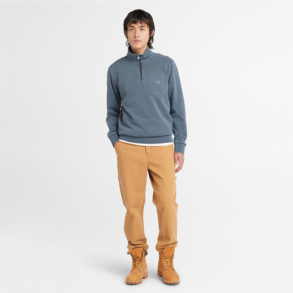 Timberland - Felpa con zip Merrymack Dyed Dark Sapphire - T | Italystation.com - Shop Now at italystation.com