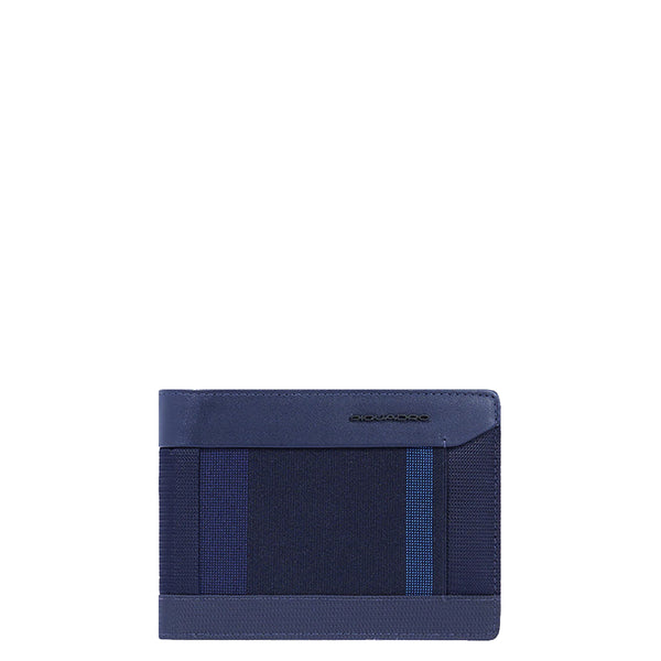 Piquadro - Portafoglio con portamonete RFID in tessuto ricicl | Italystation.com - Shop Now at italystation.com
