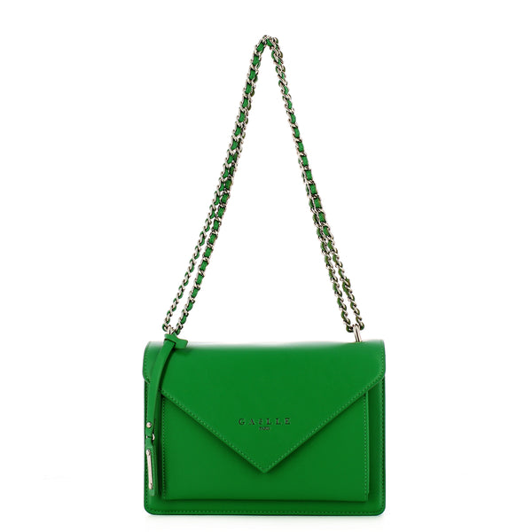 Gaëlle Ga‚àö¬¥lle - Borsa a spalla in similpelle liscia Verde - GAACW0 | Italystation.com - Shop Now at italystation.com