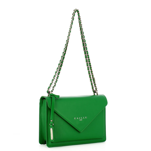 Gaëlle Ga‚àö¬¥lle - Borsa a spalla in similpelle liscia Verde - GAACW0 | Italystation.com - Shop Now at italystation.com