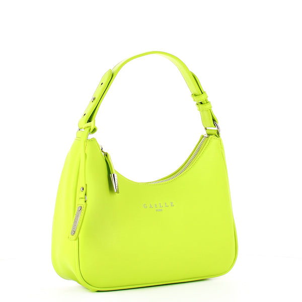 Gaëlle Ga‚àö¬¥lle - Hob Bag in similpelle liscia Verde Cedro - GAACW00 | Italystation.com - Shop Now at italystation.com
