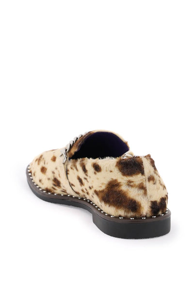 Stella mccartney falabella loafers in appaloosa-printed velvet 810303 AF0460 MULTICOLOR