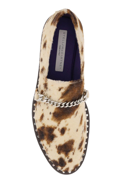 Stella mccartney falabella loafers in appaloosa-printed velvet 810303 AF0460 MULTICOLOR