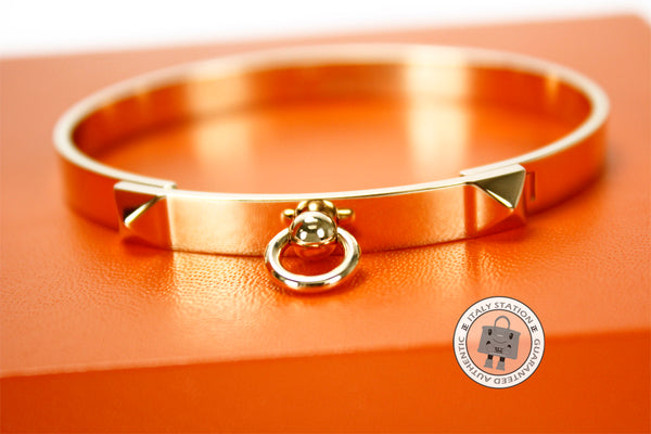 HERMES Hermes 108112B Collier DE Chien Cuff Cdc 18K Gold / 00SH Metal  | Italystation.com - Shop Now at italystation.com
