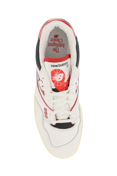 New balance vintage-effect 550 sneakers BB550VGA OFF WHITE RED