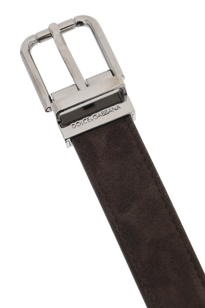 Dolce & gabbana suede belt for stylish BC4337 AT444 EBANO 1