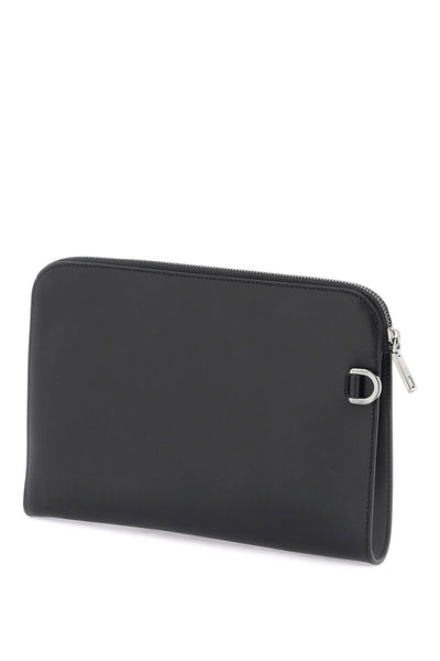 Dolce & gabbana pouch with embossed logo BM1751 AG218 NERO