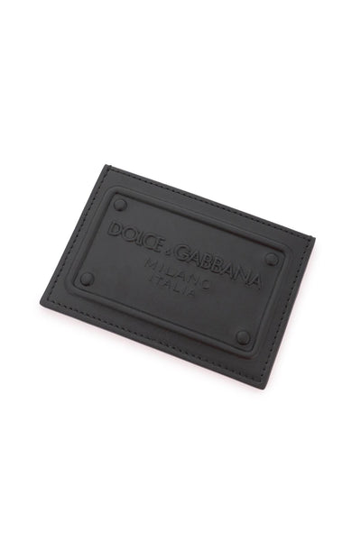 Dolce & gabbana embossed logo leather cardholder BP3239 AG218 NERO