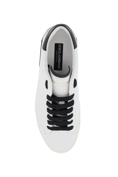 Dolce & gabbana nappa leather portofino sneakers CS2203 AM779 BIANCO NERO