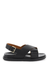 Marni fussbett leather sandals FBMS015701P3614 BLACK