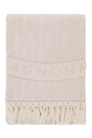 Agnona 'chain' beach towel HT05Z1 H2060 STONE
