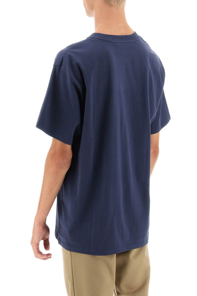 Carhartt wip logo embroidery t-shirt I030435 BLUE WHITE