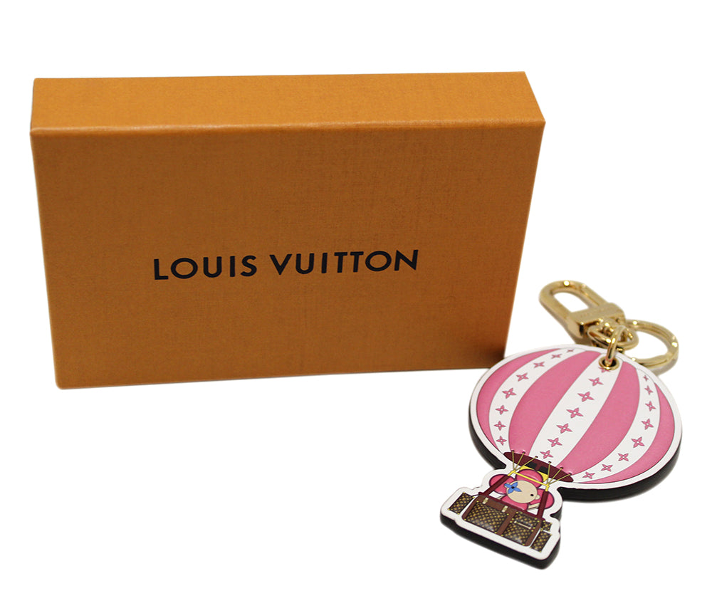 Louis Vuitton Monogram 2019 Christmas Animation Venice Bag Charm Key Ring Blue
