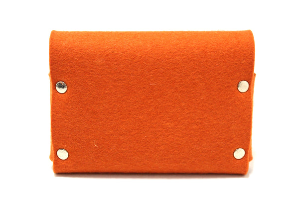 Hermes Ettuart GM Pouch  Felt Orange Fittings Playing Card Case Accessory