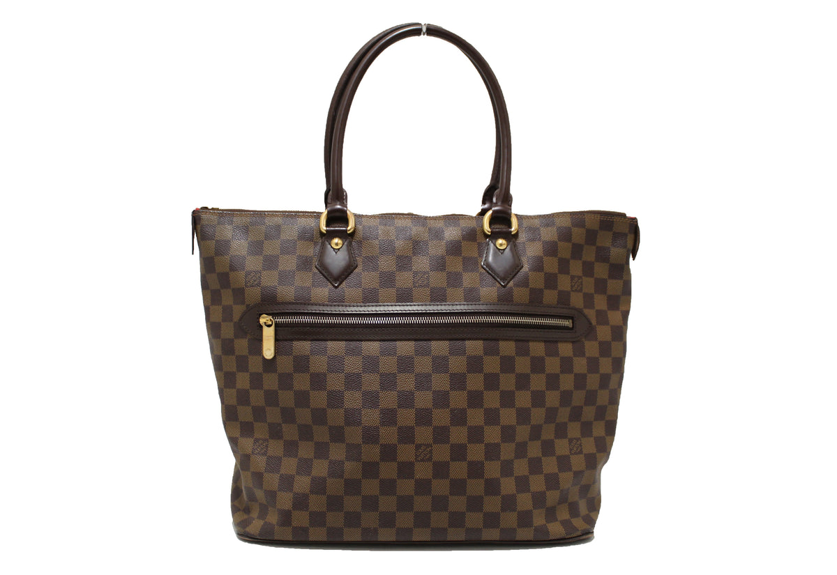 LOUIS VUITTON Damier Ebene Saleya GM Shoulder Tote Bag