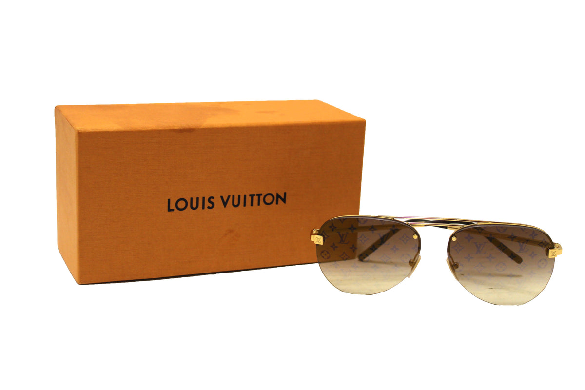 LOUIS VUITTON Metal Monogram Clockwise Sunglasses Z1340E Rainbow 906916