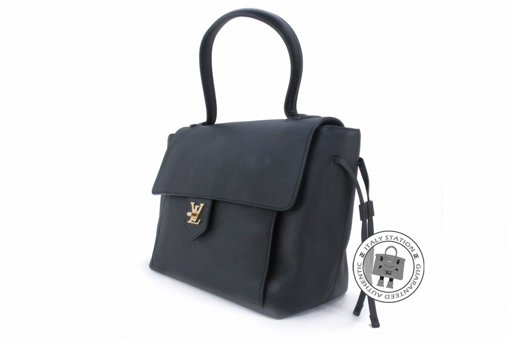Louis Vuitton Black Calfskin Leather Lockme Shopper Tote Bag GHW