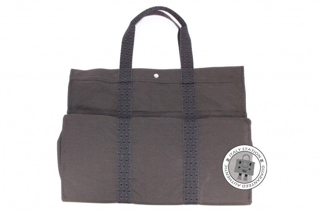 HERMÉS #34925 Grey Canvas Herline PM Tote Bag – ALL YOUR BLISS