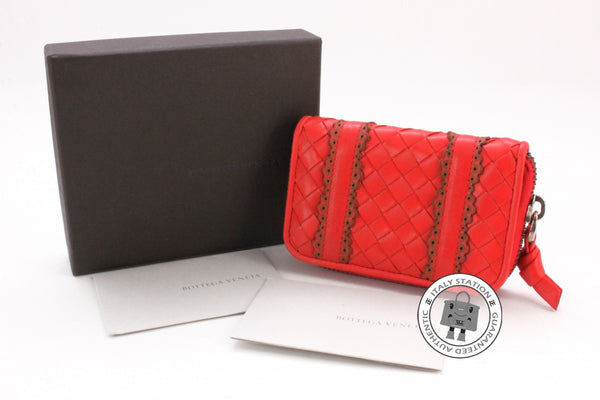 BOTTEGA VENETA Bottega Veneta Intrecciato Woven Leather Red Lambskin C | Italystation.com - Shop Now at italystation.com