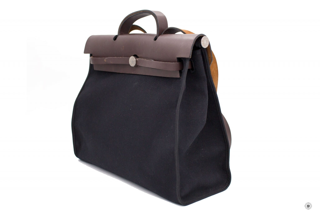Herbag cloth handbag Hermès Brown in Cloth - 27820573