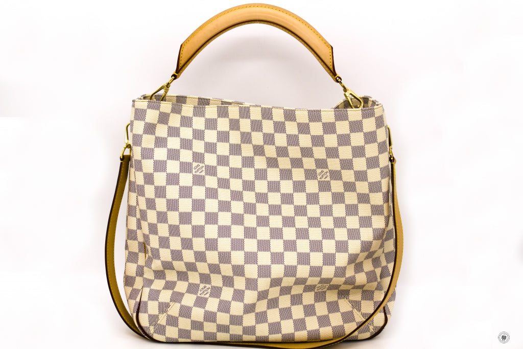 Louis Vuitton N41216 Damier Azur Soffi White Canvas Shoulder Bags GHW