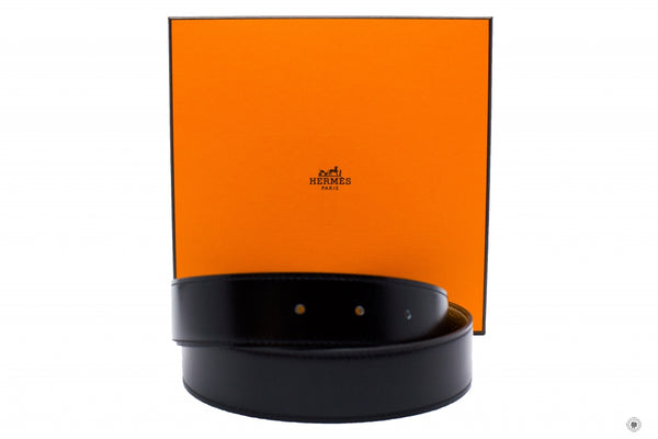 HERMES Hermes 32 MM Reversible Belt  Black/gold Evergrain 90CM Belts | Italystation.com - Shop Now at italystation.com